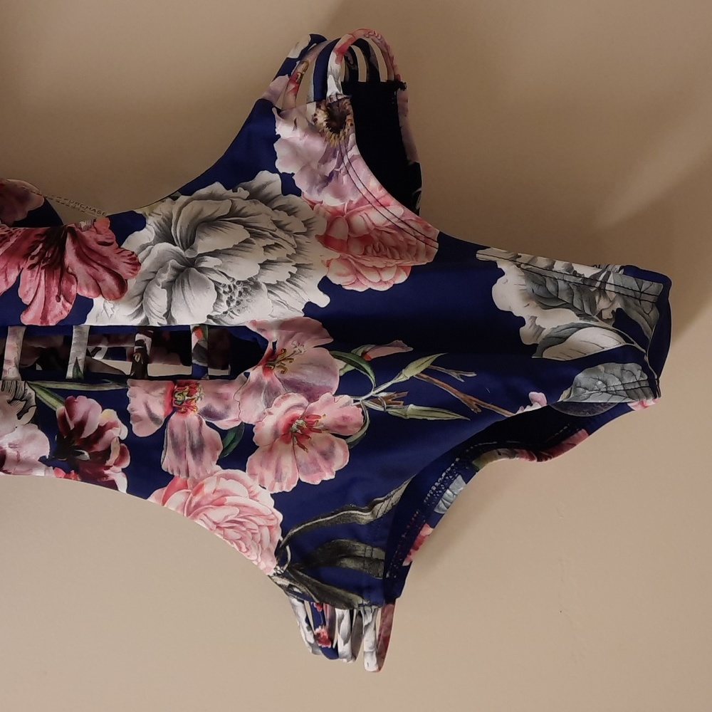 NWOT, RACHEL Rachel Roy Lattice Front Monokini Swimsuit - Picture 7 of 14